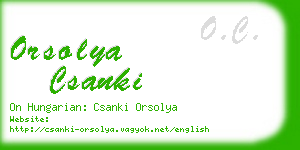 orsolya csanki business card